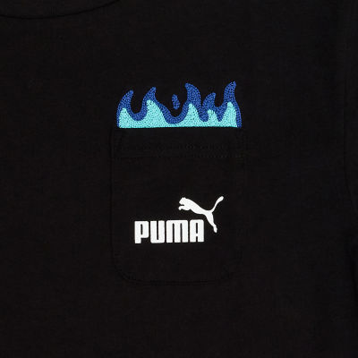 PUMA Big Kid Boys Crew Neck Short Sleeve Regular Fit Graphic T-Shirt