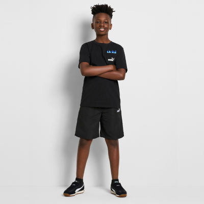 PUMA Big Kid Boys Crew Neck Short Sleeve Regular Fit Graphic T-Shirt