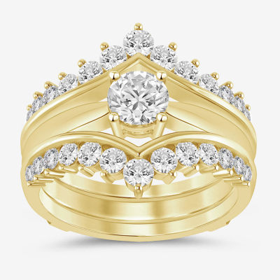 (I / Si2) Womens 1 CT. T.W. Lab Grown White Diamond 14K Gold Band