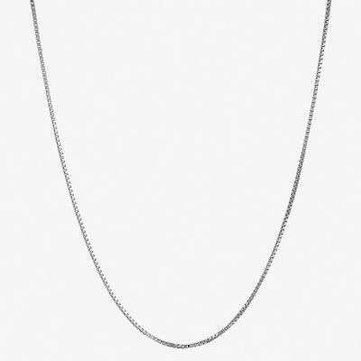 Womens 14K Gold 24 Inch Box Chain Necklace