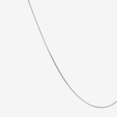 Womens 14K Gold Inch Box Chain Necklace