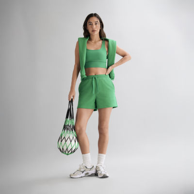 Xersion Womens 4" French Terry Active Pull-On Short