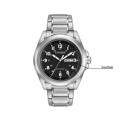 Citizen Chandler Mens Silver Tone Stainless Steel Bracelet Watch Aw0050-82e