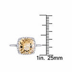 Womens 1/10 CT. T.W. Genuine Yellow Citrine Sterling Silver Cocktail Ring