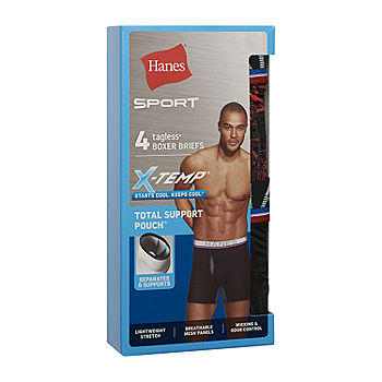 Hanes, Underwear & Socks, Hanes Mens Total Support Pouch Boxer Briefs 3  Pack
