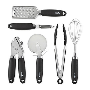 Cooks 6-Pc. Multi Gadget Set | Black | One Size | Kitchen Utensils Kitchen Multi-Tools | Lockable|Dishwasher Safe|Multi-pack