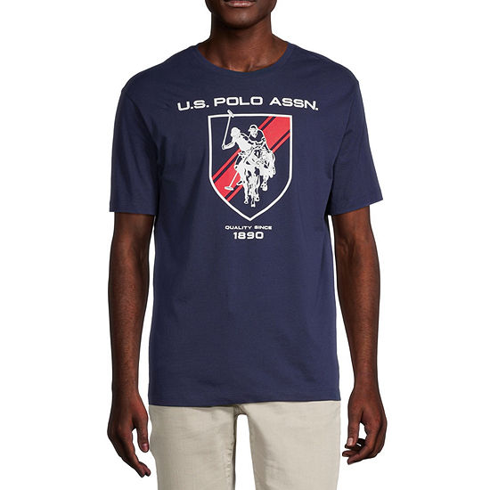 U.S. Polo Assn. Mens Crew Neck Short Sleeve Classic Fit Americana Graphic T-Shirt