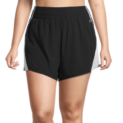 Xersion Womens Plus Running Short, Color Black White JCPenney
