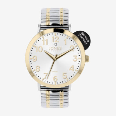 Jones N.Y. Mens Two Tone Bracelet Watch 03675g-42-B34