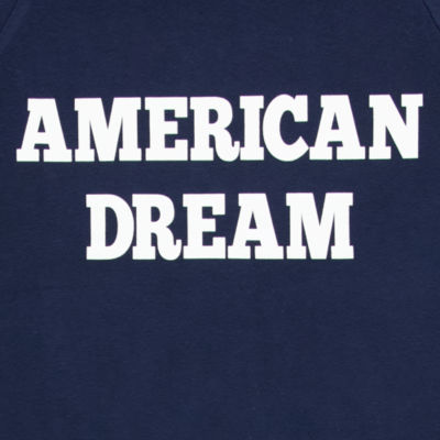 Juniors American Dream Womens Crew Neck Short Sleeve Graphic T-Shirt