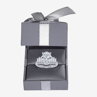 Signature By Modern Bride (G-H, Vs2-Si1) Womens 3 5/8 Ct. T.W. Lab Grown White Diamond 14K White Gold Side Stone Engagement Ring