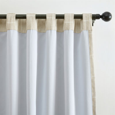 Elrene Home Fashions Sawyer Windowpane Rod Pocket Back Tab Energy Saving Blackout Single Curtain Panel