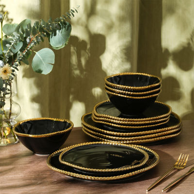 Christian Siriano New York Akoya 4-pc. Porcelain Dinnerware Set