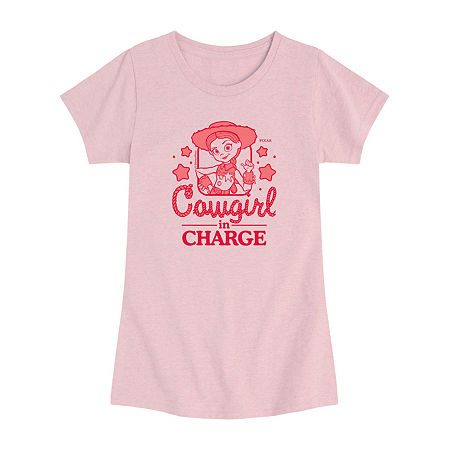 Disney Collection Toddler Girls Crew Neck Short Sleeve Regular Fit Toy Story Graphic T-Shirt, 3t, Pink