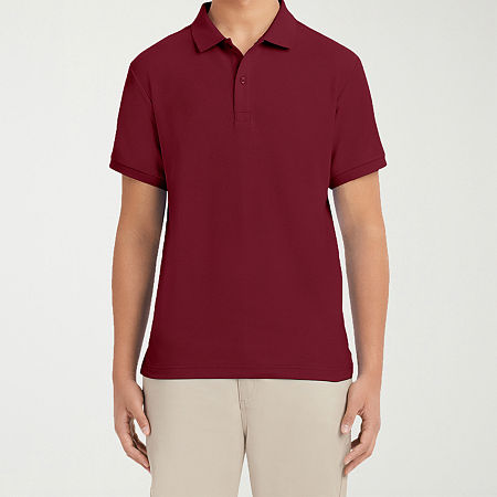 IZOD Pique Mens Regular Fit Short Sleeve Polo Shirt, Small, Red