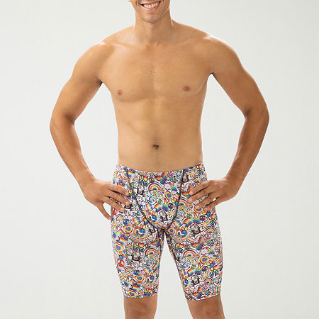 Dolfin Uglies Mens Print Jammer Unisex Adult Swim Shorts, 32, Black