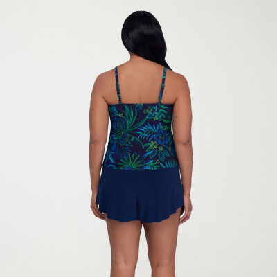 Trimshaper Womens Leaf Tankini Swimsuit Top
