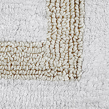 Hotel Collection Cotton Reversible 21 x 33 Bath Rug - Cloud