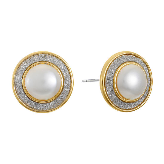 Monet Jewelry Simulated Pearl 18mm Stud Earrings