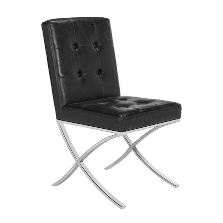 Walsh Dining Collection Upholstered Tufted Dining Chair, One Size, Black