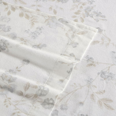 Laura Ashley 100% Cotton Brushed Flannel Deep Pocket Sheet Set