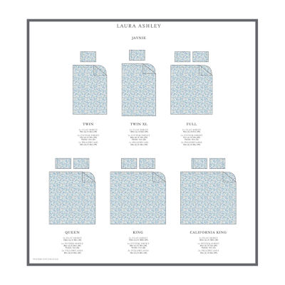 Laura Ashley 6-Pc 100% Cotton Percale Deep Pocket Sheet Set