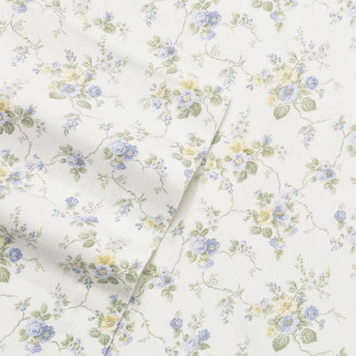 Laura Ashley 100% Cotton Brushed Flannel Sheet Set