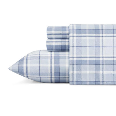 Laura Ashley 100% Cotton Brushed Flannel Deep Pocket Sheet Set