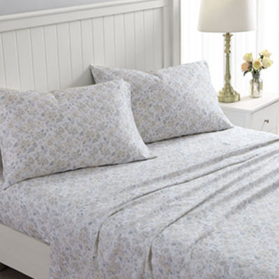 Laura Ashley 300 Thread Count Cotton Sateen Sheet Set