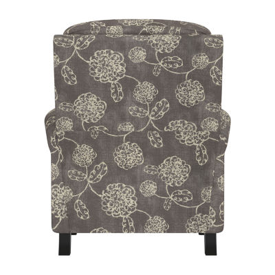 ProLounger Keaton Transitional Roll-Arm Push Back Recliner in Floral Fabric