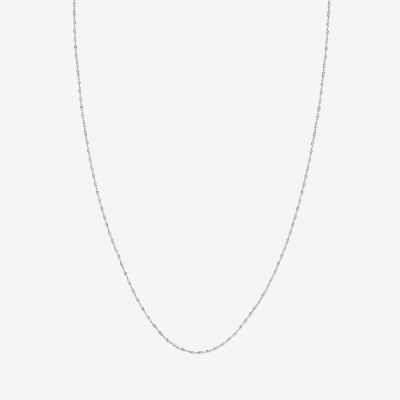 Silver Reflections Silver Reflections Pure Silver Over Brass 18 Inch Rope Chain Necklace