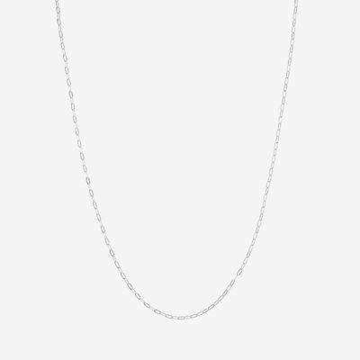 Silver Reflections Silver Reflections Pure Silver Over Brass 18 Inch Paperclip Chain Necklace