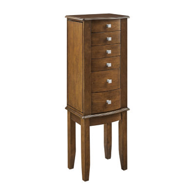 Powell Company Marlette Walnut Jewelry Armoire