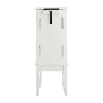 Powell Company Whitney White Jewelry Armoire