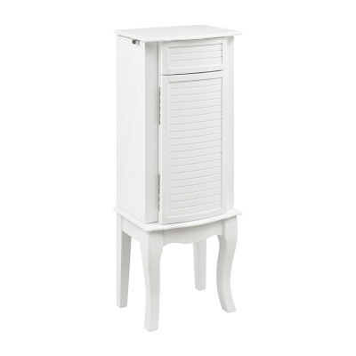 Powell Company Whitney White Jewelry Armoire