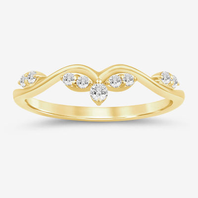 I / Si2) 1/ CT. T.W. Lab Grown White Diamond 10K Gold Wedding Band