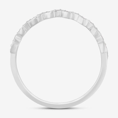 (I / Si2) Womens Diamond Accent Lab Grown White 10K Gold Band