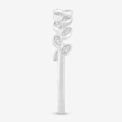 (I / Si2) Womens Diamond Accent Lab Grown White 10K Gold Band