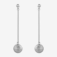Sterling Silver Drop Earrings, One Size, Nocolor