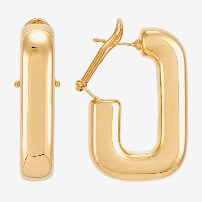 18K Gold Over Silver 33mm Hoop Earrings