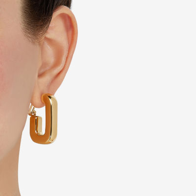 18K Gold Over Silver 33mm Hoop Earrings