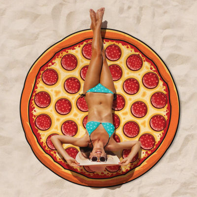 Gigantic Pizza Beach Blanket