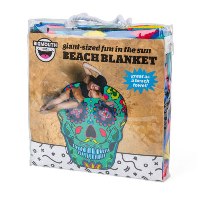 Big Mouth Sugar Skull Beach Blanket