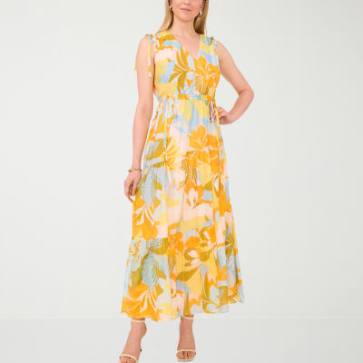 MSK Sleeveless Floral Maxi Dress