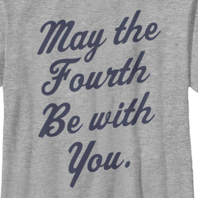 Disney Collection Little & Big Boys May The 4th Crew Neck Short Sleeve Star Wars Graphic T-Shirt