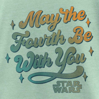 Disney Collection Little & Big Girls May The 4th Crew Neck Short Sleeve Star Wars Graphic T-Shirt