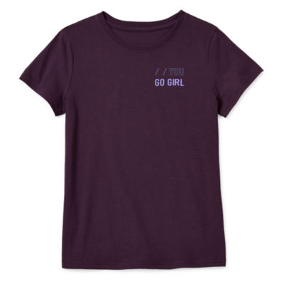 Xersion Little & Big Girls Crew Neck Short Sleeve Graphic T-Shirt