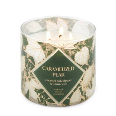 Distant Lands 14 Oz Caramelized Pear 3-Wick Scented Jar Candle