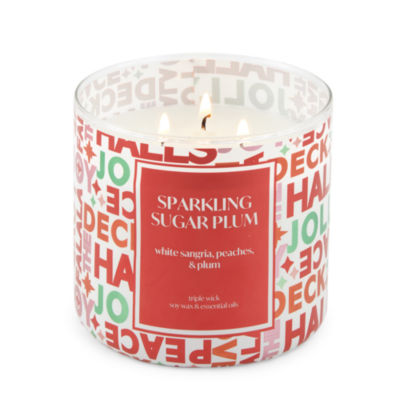 Distant Lands 14 Oz 3 Wick Sparkling Sugar Plum Scented Jar Candle