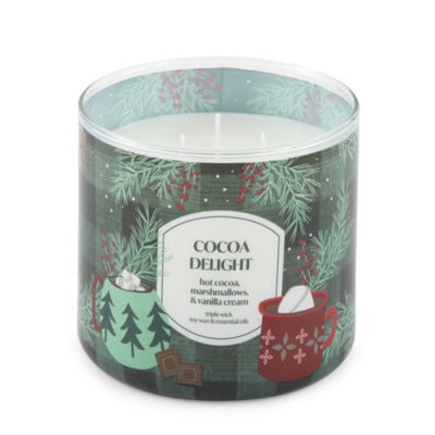 Distant Lands 14 Oz 3 Wick Cocoa Delight Scented Jar Candle